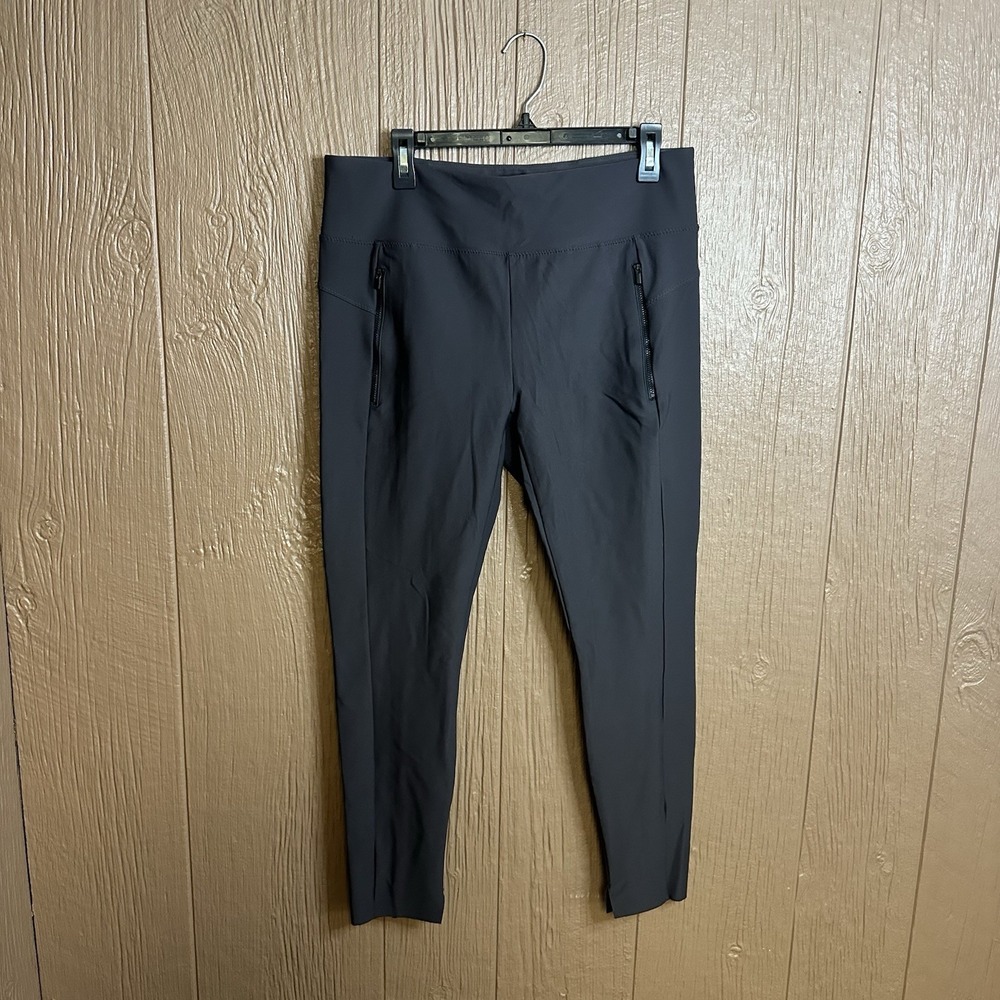 Athleta Stellar Tight Deep Purple/Brown Activewear Legging Pants Size L Workwear